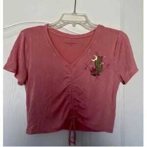 Women's cactus crop top SZ M